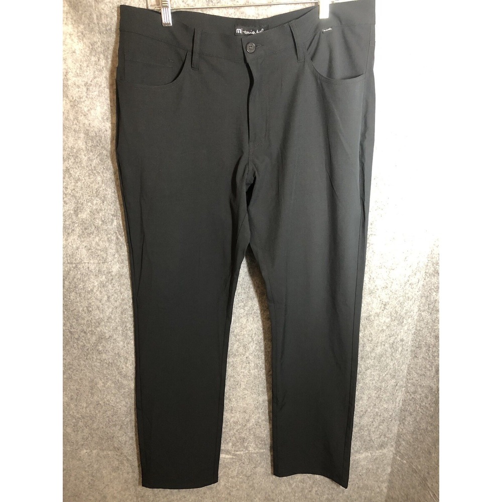 Travis Mathew Pants Men 36 Black Open To Close OTC Golf Performance Sports